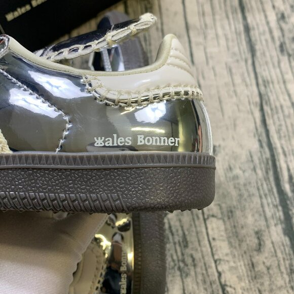 New Adidas Samba x Wales Bonner Silver Metallic Women Sneaker - Picture 6 of 11